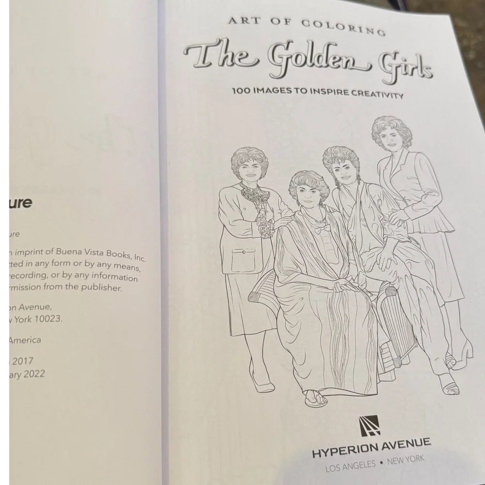Art of Coloring The Golden Girls Revised Edition 100 Images 9781368078634‎ 2022